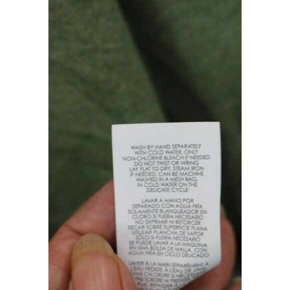 Cabi Long Sleeve Army Green V-Neck Top-Size Medium-Very Soft-Drawstring Back - Picture 6 of 10